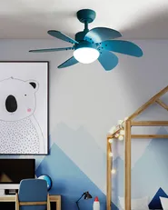 Deckenventilator mit Licht LOGAR mit Fernbedienung LED Blau_982282