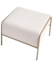 Gartenstuhl 2er Set NIMIS mit Ottomane Hellbeige_1055737