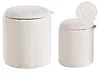 Pouf mit Stauraum 2er Set BEREA Bouclé Cremeweiß