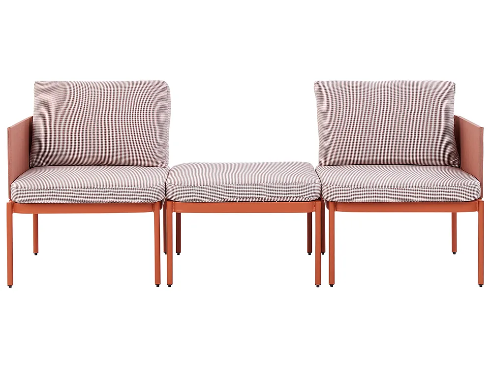 Ensemble de salon de jardin avec table 2 places TERRACINA Métal Orange_840254