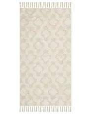 Teppich AKSARAY Beige 80 x 150 cm Baumwolle_849104