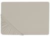Spannbettlaken JANBU 90 x 200 cm Baumwolle Taupe
