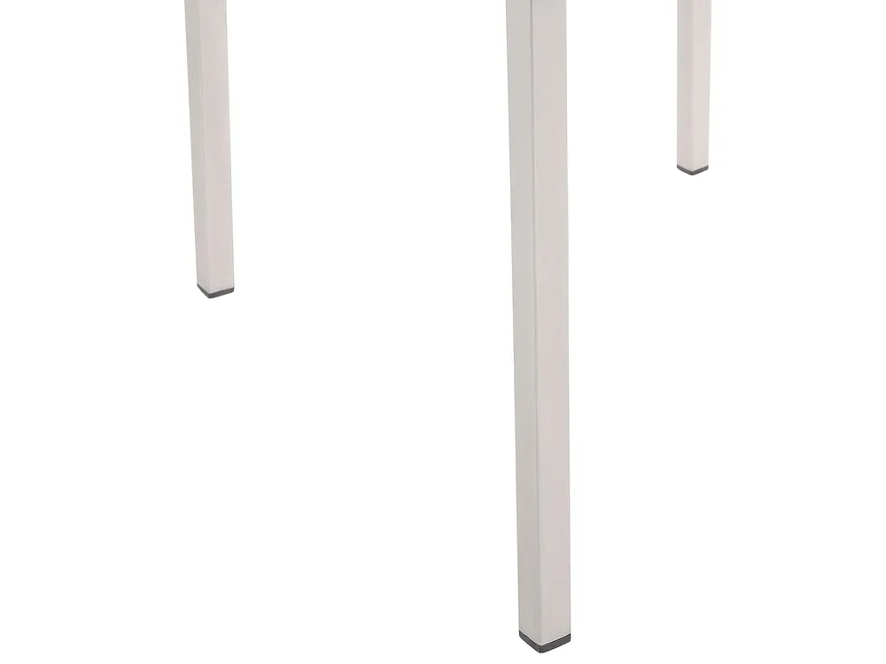 Gartenmöbel Set 4-Sitzer COSOLETO/GROSSETO Sicherheitsglas Marmor Optik Grau_881822