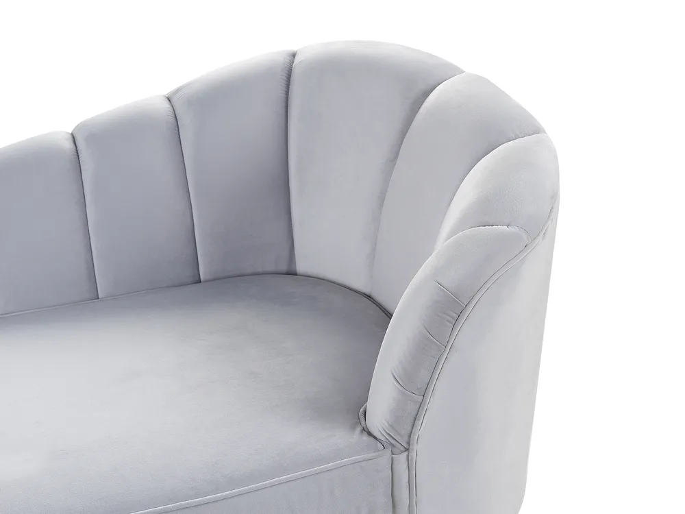 Rechtsseitige Chaiselongue ALLIER Samtstoff Hellgrau_872798