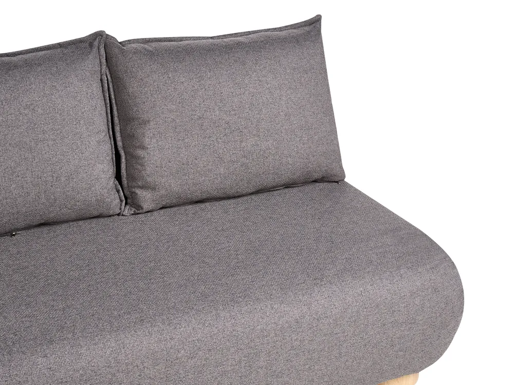 Schlafsofa 2-Sitzer ABISKO Kunstleinen Dunkelgrau_1030929