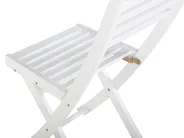 Bistro Set inkl. Kissen klappbar FIJI Akazienholz Weiß_764340