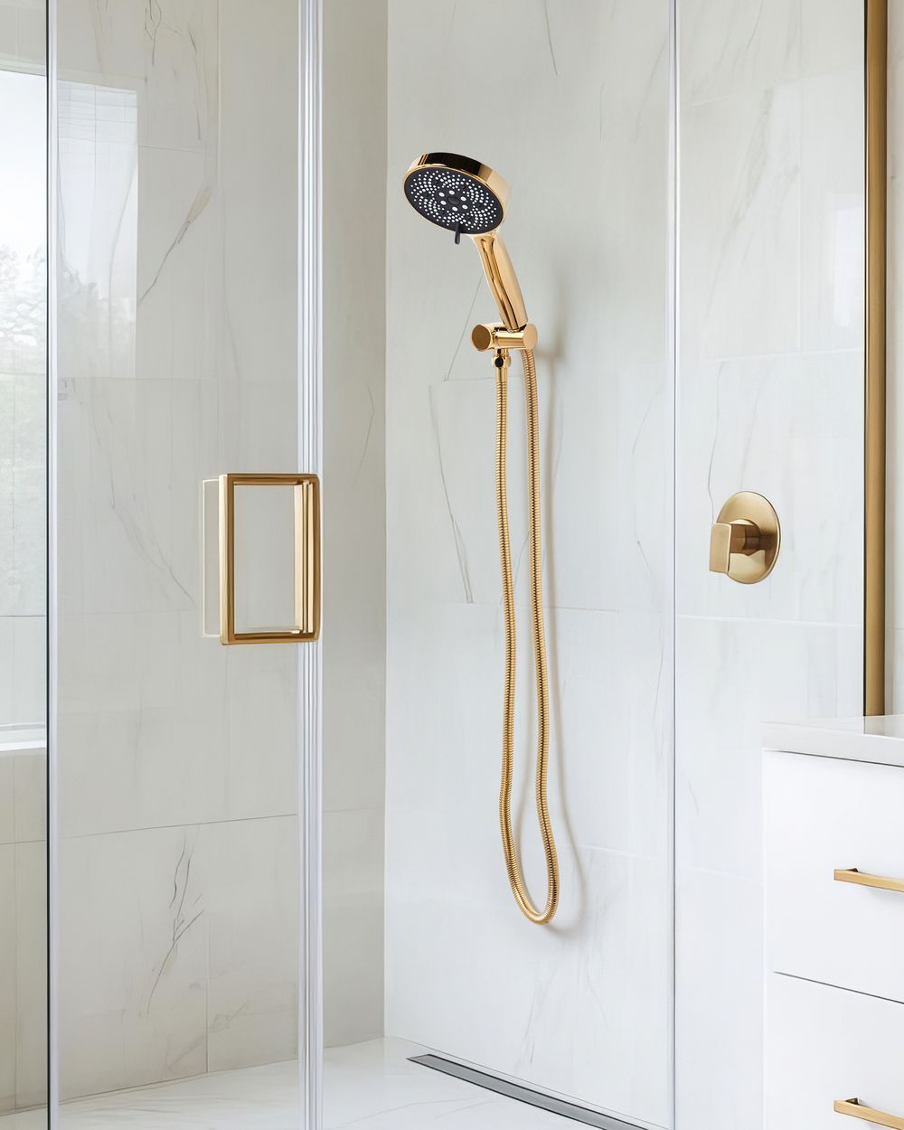 Shower Head and Hose Kit ICHMA 5-function Gold