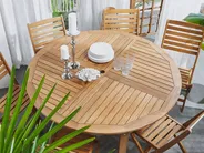 Garden Dining Table TOLVE 150 cm 150 cm Acacia Wood Brown_784132