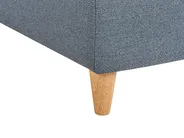 Linksseitige Chaiselongue MERI mit Stauraum Kunstleinen Dunkelblau_881321