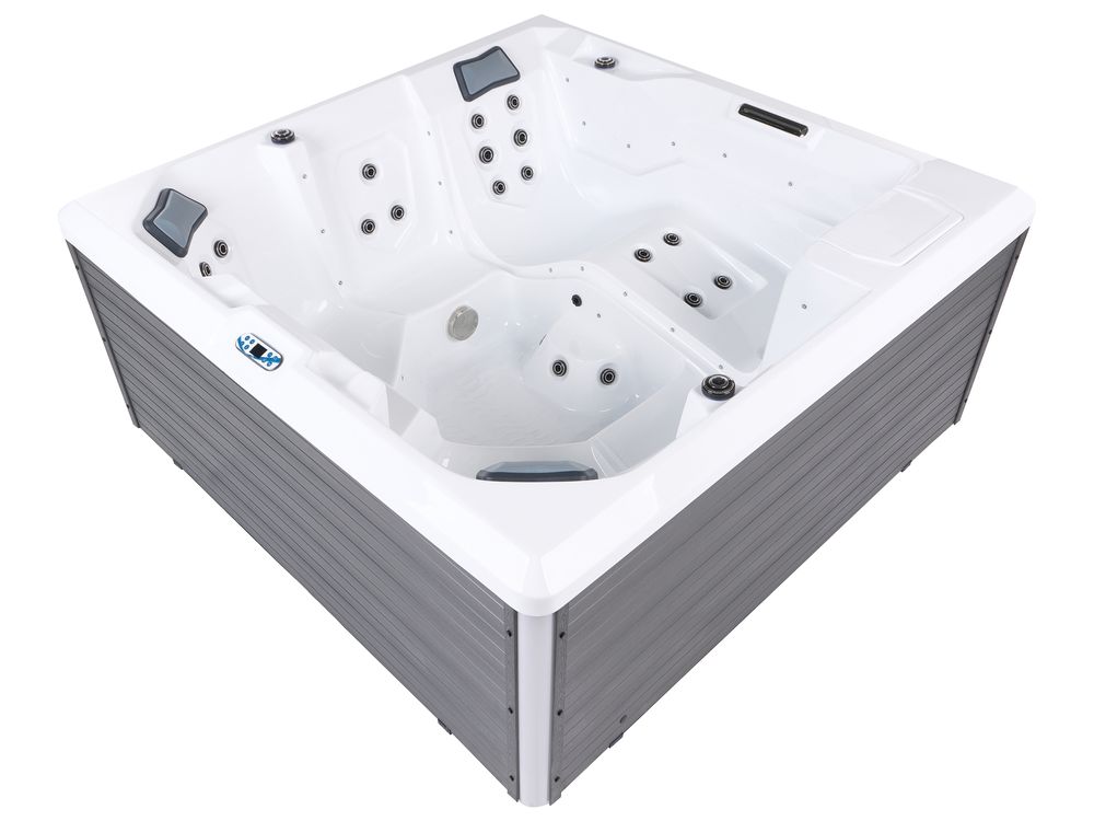 Outdoor Whirlwanne mit LED OZOGOCHE Grau