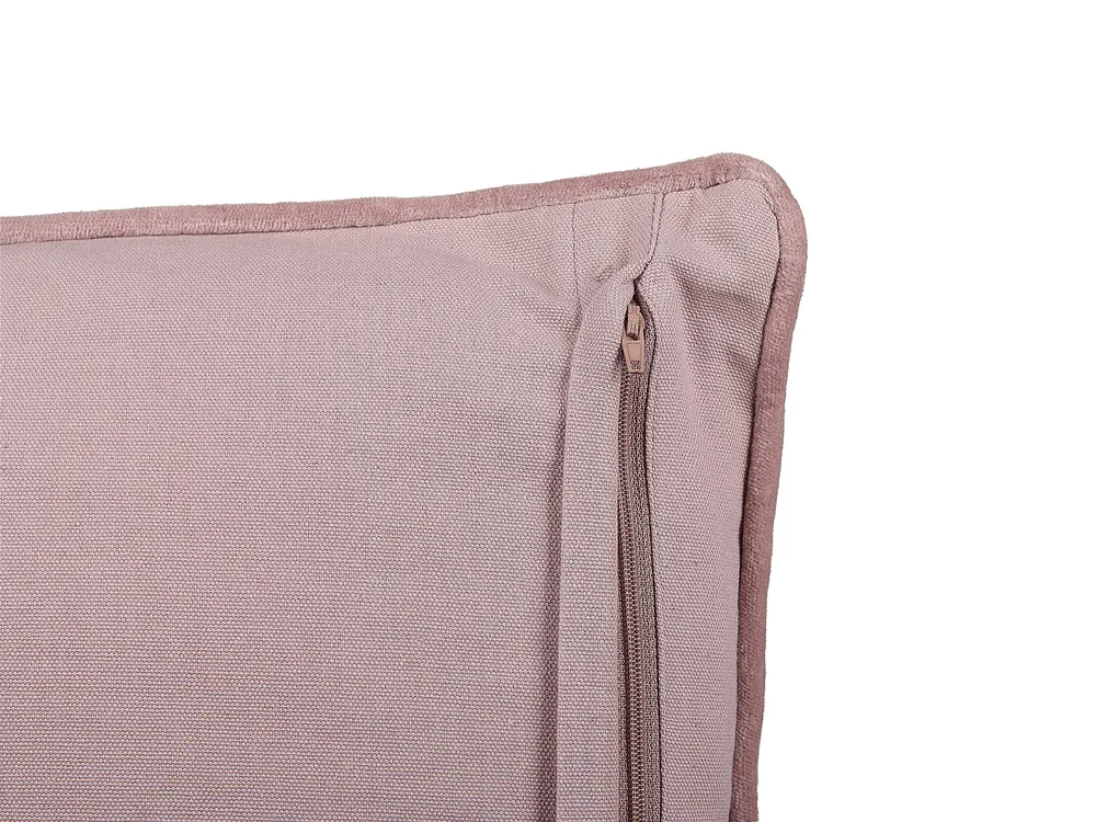 Dekokissen 2er Set ROMNEYA 45 x 45 cm Samtstoff Rosa Blumenmuster_838221