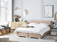 Divan Bed Fabric PRESIDENT 160 x 200 cm (EU King Size) Beige_1175802