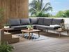 Garten Ecksofa mit Tisch 5-Sitzer CORATO Akazienholz Grau