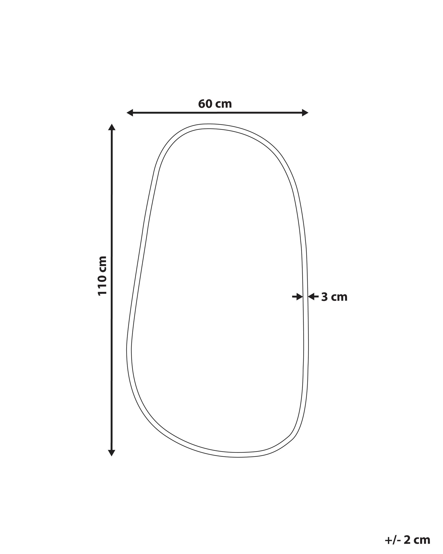 Wandspiegel VERNAIS 60 cm 110 cm Metall Gold_915524