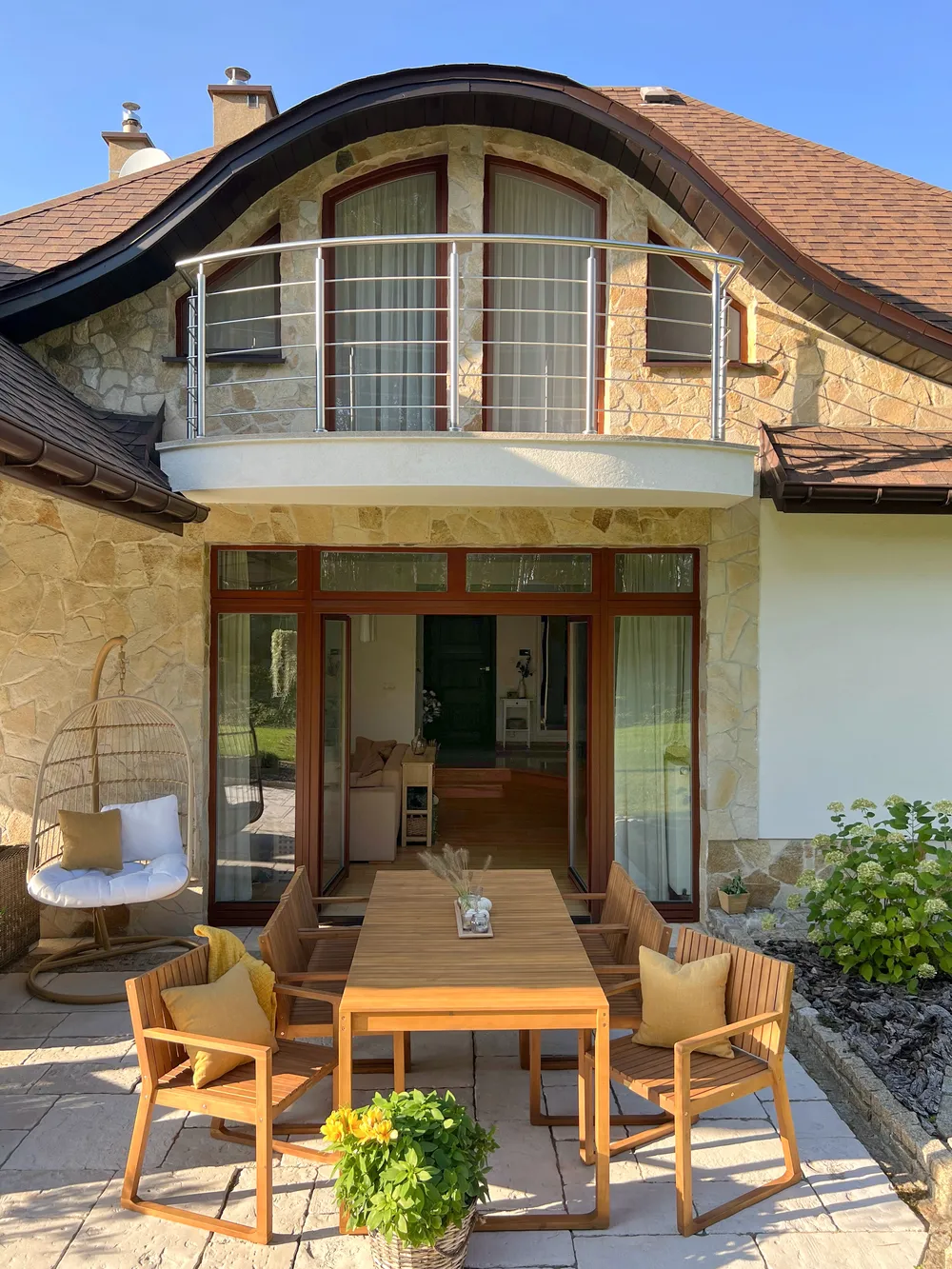 Hängesessel mit Gestell ALLERA Polyrattan Beige_831865