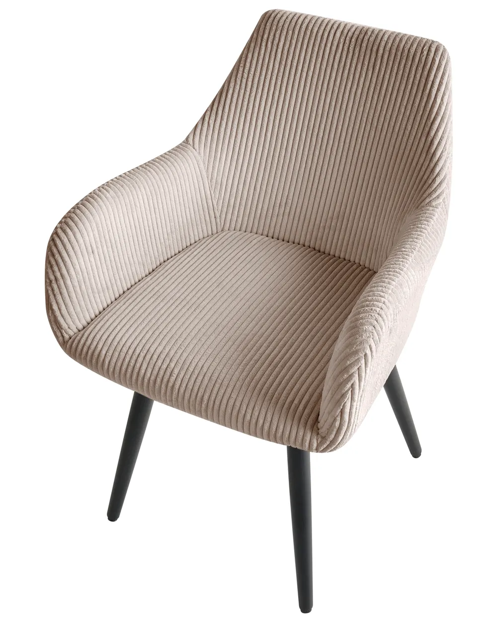 Set of 2 Dining Chairs MORI Corduroy Beige_1042086