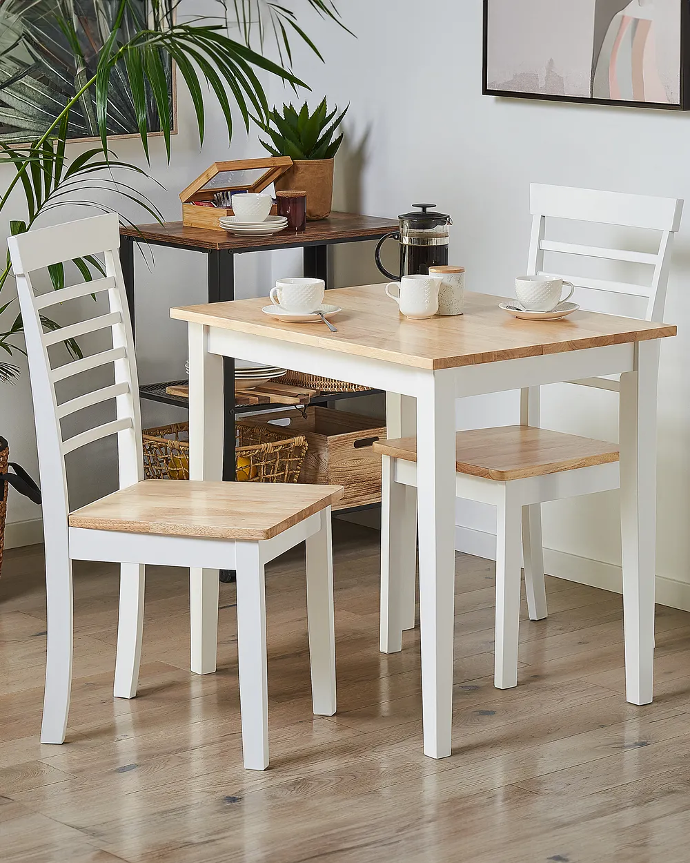Esszimmerstuhl 2er Set BATTERSBY Holz Weiß