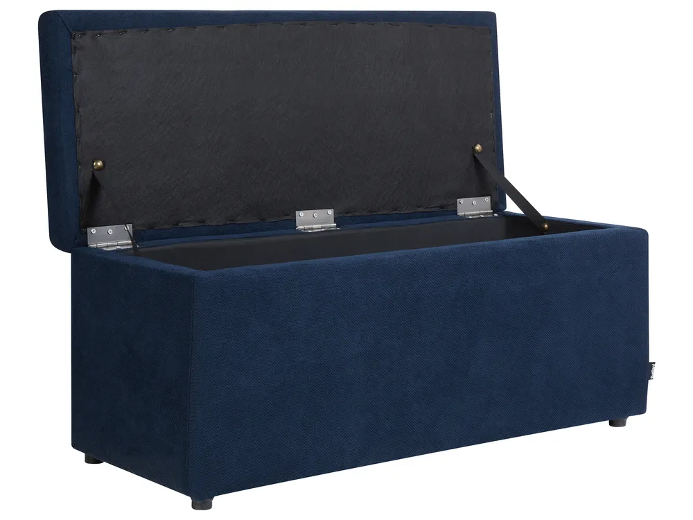 Ottomane mit Stauraum OREM Stoff Dunkelblau_924302