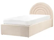 Kinderbett mit Stauraum ANET Bouclé Beige 90 x 200 cm_959445