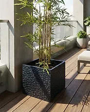 Blumenkübel FEIYAN 44 cm Schwarz_1174527