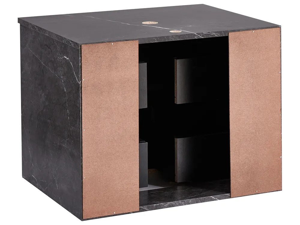 Wall Mounted Vanity Unit SERRA 60 cm Black Marble_984091
