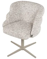 Dining Chair Swivel YOUNGSTOWN Fabric Light Beige_1156543
