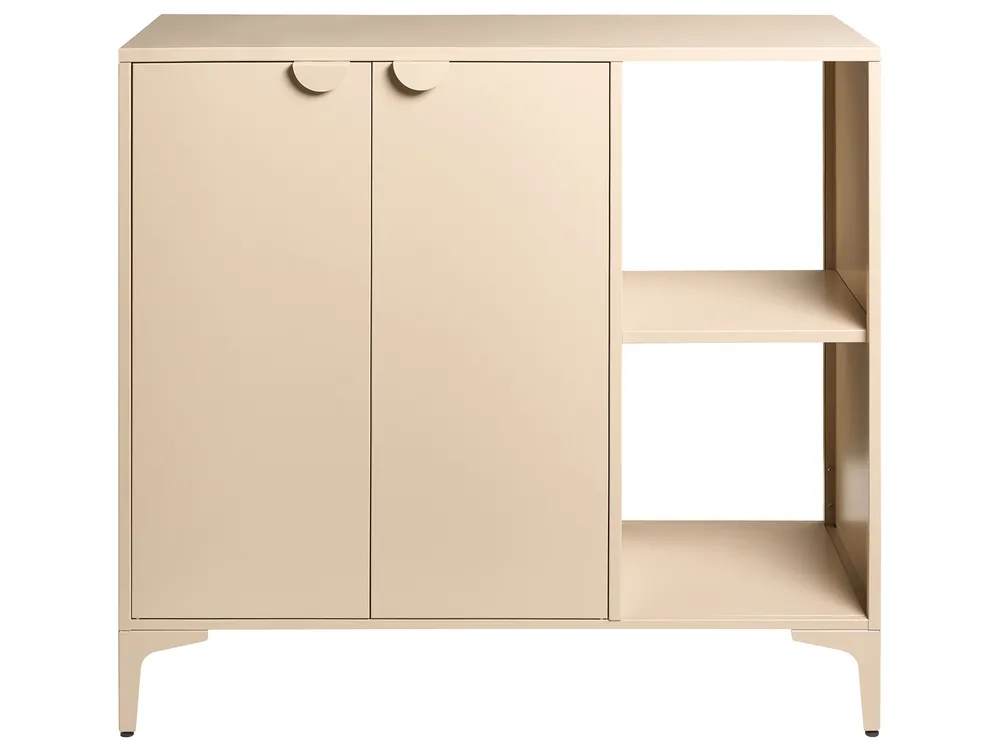 Sideboard mit 2 Türen ARDURA Metall Beige_1077631