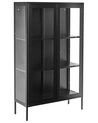 Glass Display Cabinet NASH 90 cm Metal Black