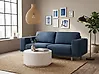 Sofa 3-Sitzer NIVALA Stoff Blau