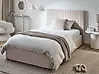 Bett mit Stauraum VION Stoff Hellbeige 120 x 200 cm