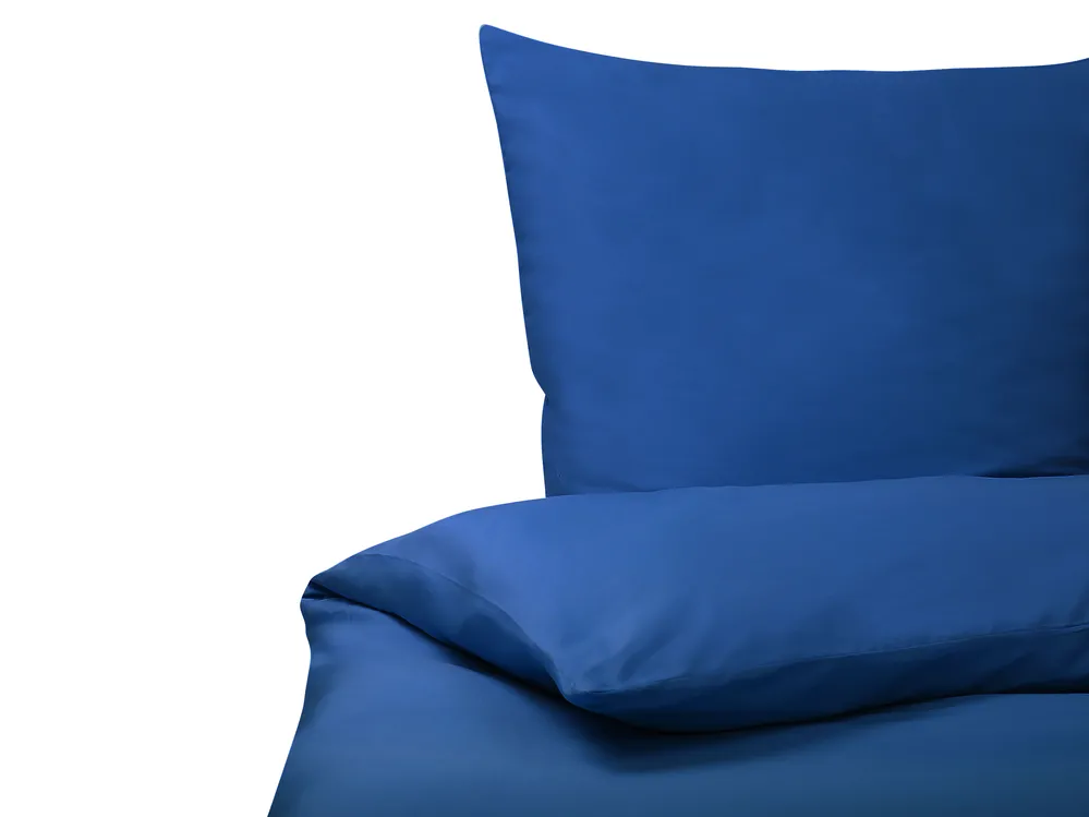 Bettwäsche-Set HARMONRIDGE 135 x 200 cm Baumwollsatin Dunkelblau