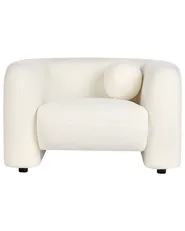 Sessel LEIREN Bouclé Weiß_920646