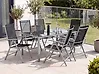 Gartenmöbel Set 6-Sitzer CATANIA Metall Schwarz