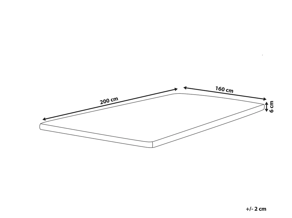 Memory Foam Mattress Topper DAZZEL 160 x 200 cm (EU King Size)_972390