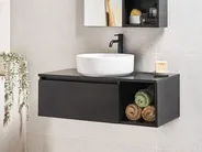 Wall Mounted Vanity Unit RUPANCO 80 cm Black_984119