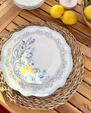 Tafelservice 24-teilig LOVAGE Porzellan Weiß_1095829
