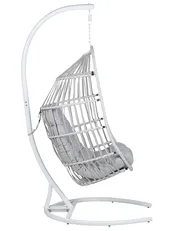 Hängesessel mit Gestell SESIA Polyrattan Hellgrau_806061