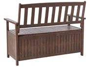 Gartenbank SOVANA 120 cm mit Stauraum Akazienholz Dunkelbraun_882947