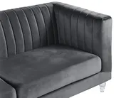 Sofa 3 Seater ARVIKA Velvet Dark Grey_806160