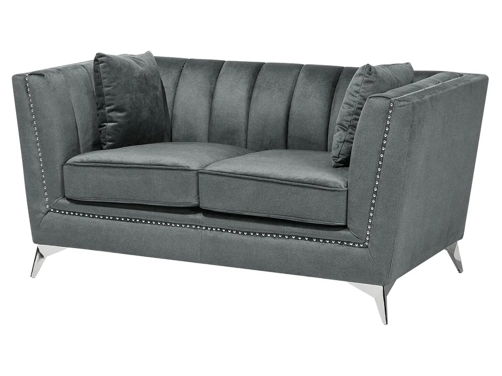 Sofa Set 5-Sitzer GAULA Samtstoff Grau_720633