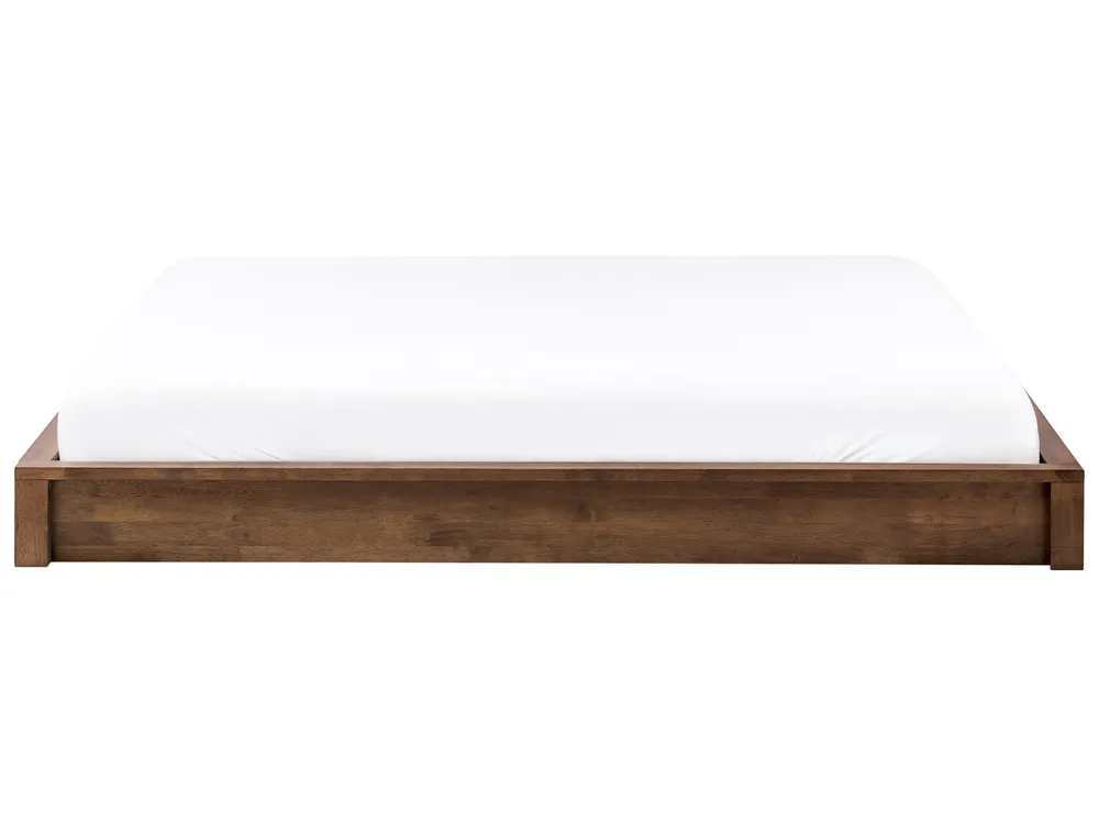 Bed without Headboard Wood ANTRAS 160 x 200 cm (EU King Size) Dark Brown_1032921