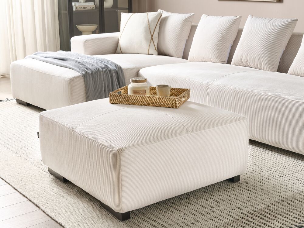 Ottoman LUNGO Corduroy Off-White
