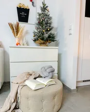 Künstlicher Weihnachtsbaum mit Schnee LED MALIGNE 90 cm Weiß_913490