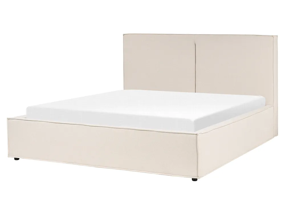 Bett mit Stauraum MOISSAC Stoff Beige 160 x 200 cm_873889