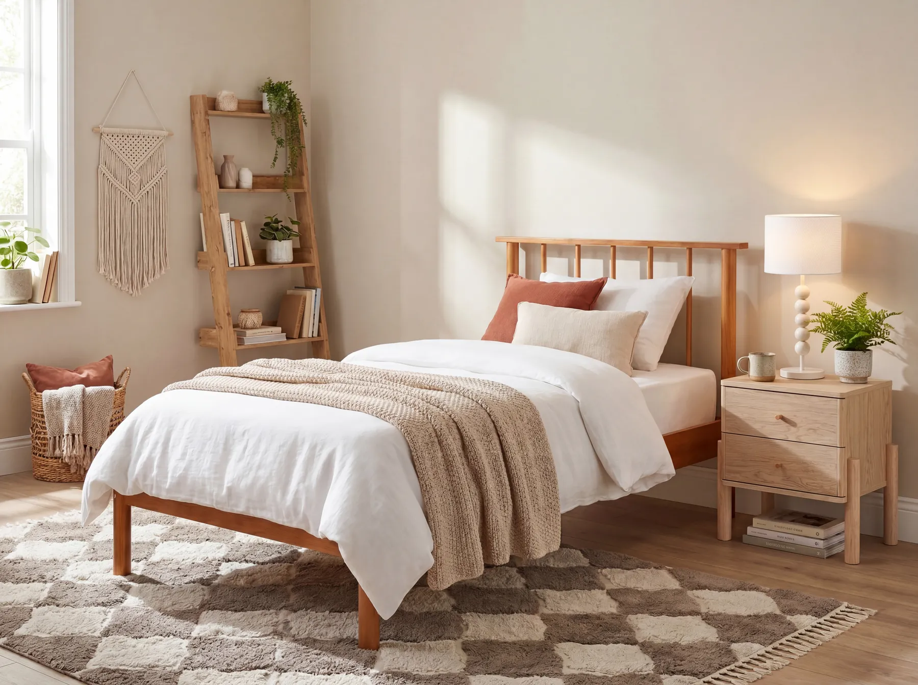 Bed Pine Wood BARRET 90 x 200 cm (EU Single) Brown_807654