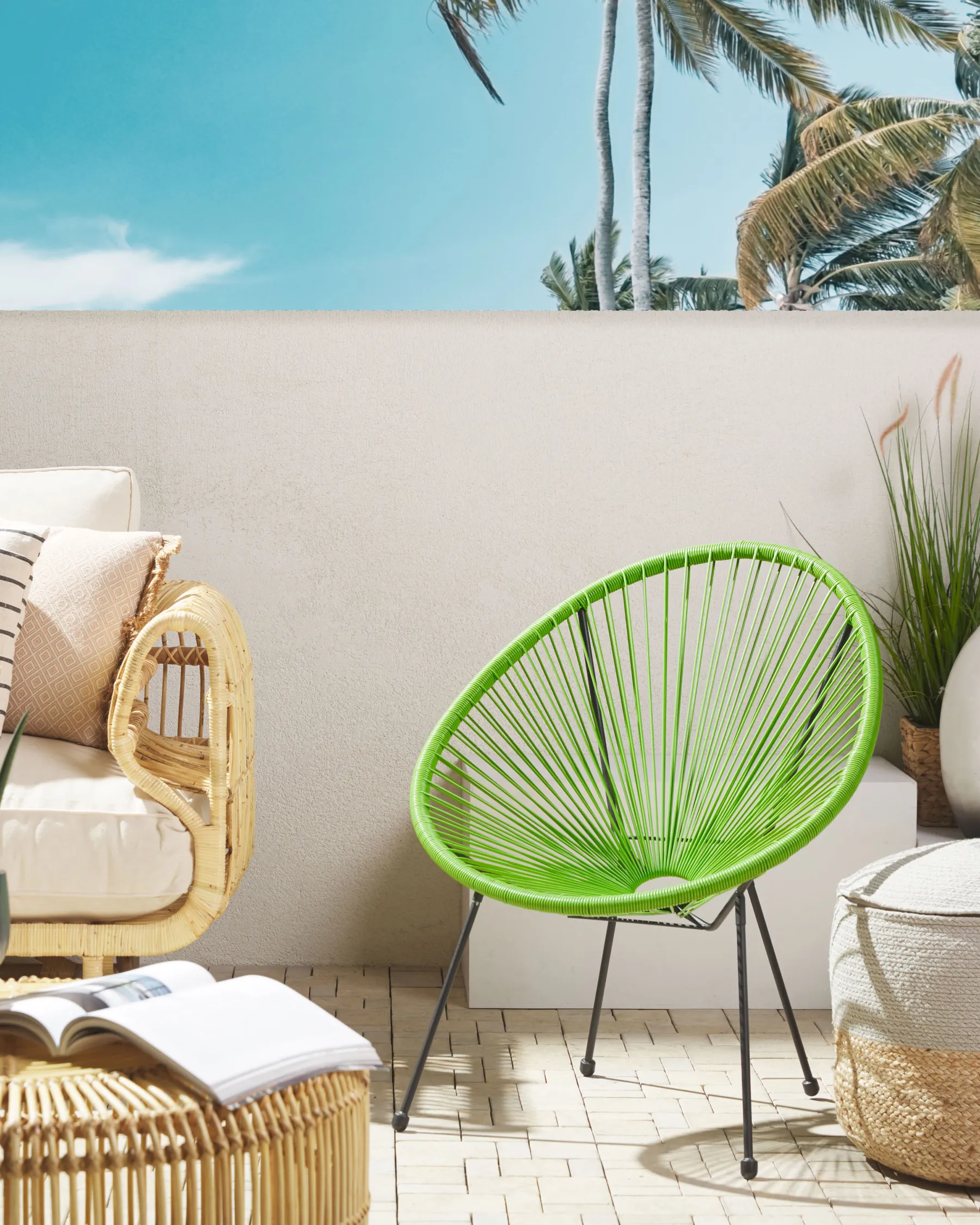 Gartenstuhl ACAPULCO II Polyrattan Grün_795174