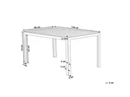 Gartentisch COMO 150 cm 90 cm Grau_741514