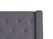Ottoman Bed LUBBON Velvet Grey 140 x 200 cm (EU Double)_833596