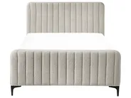 Bett mit Lattenrost Bouclé LUNAN 120 x 200 cm Beige_1025646