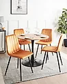 Esszimmerstuhl 4er Set KALISPELL Samtstoff Orange